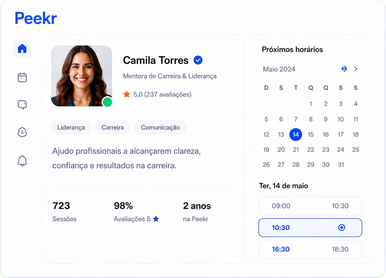 Perfil e agenda